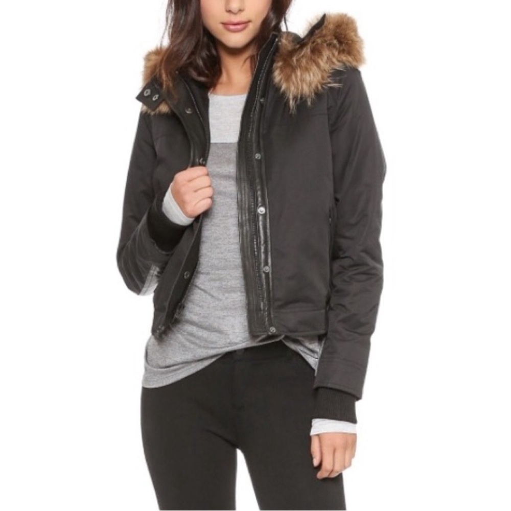 Vince Fur Bomber Jacket